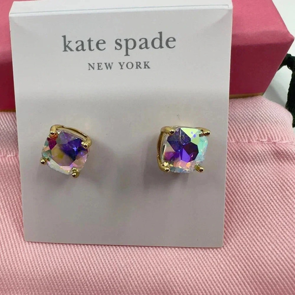 Kate Spade Womens Mini Small Square Stud Earrings AB Gold WBRUD847 - Picture 8 of 9
